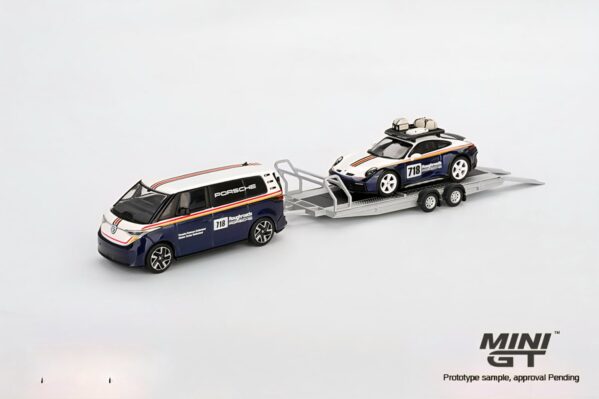 Macheta Porsche 911 Dakar și Volkswagen ID. Buzz Mini GT