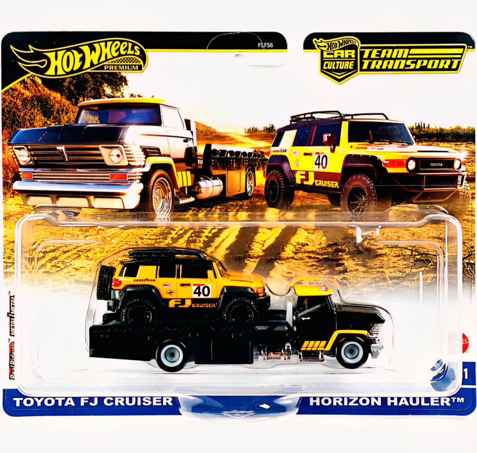 Machetă Hot Wheels Premium Team Transport – Toyota FJ Cruiser & Horizon Hauler 1 Machetă Hot Wheels Premium Team Transport – Toyota FJ Cruiser & Horizon Hauler
