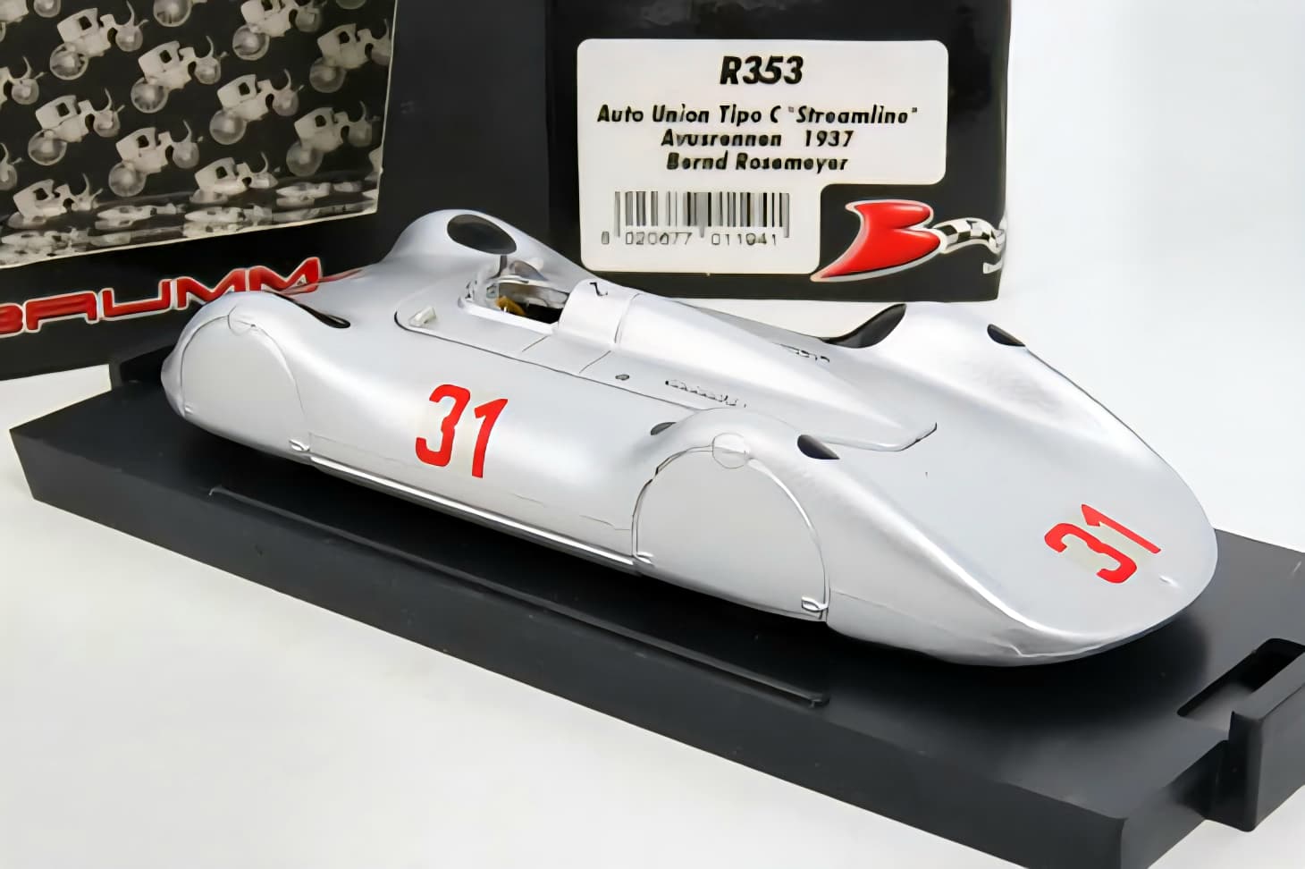 Machetă Auto Union Typ C Stromlinienwagen Brumm 3 Machetă Auto Union Typ C Stromlinienwagen Brumm - imagine 3