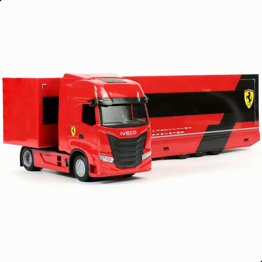 Machetă Iveco Fiat Transporter Ferrari F1 1:43 Bburago 6 Machetă Iveco Fiat Transporter Ferrari F1 1:43 Bburago - imagine 6