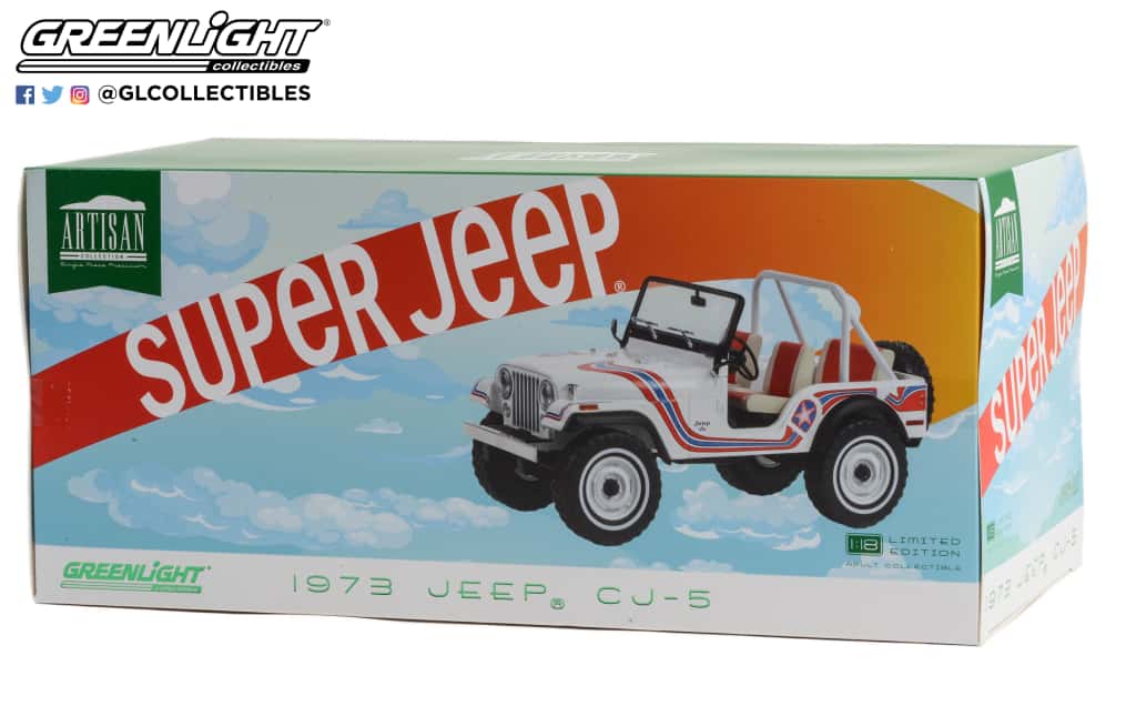 Machetă Jeep CJ-5 Super Jeep 1:18 Greenlight 2 Machetă Jeep CJ-5