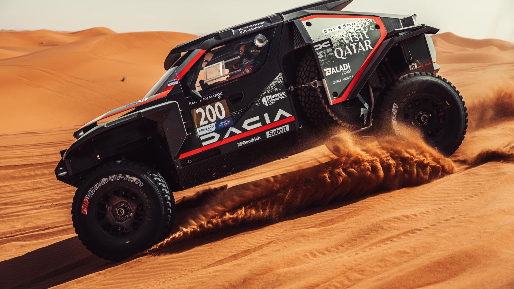 Machetă Dacia Sandrider Pick-Up Team The Dacia Sandriders #200 – 4th Rally Dakar 2025 1:43 Spark Models 1 Dacia Sandrider Pick-Up Team The Dacia Sandriders #200