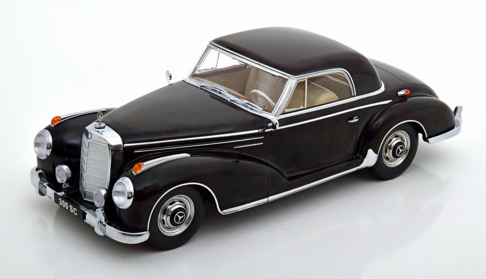 Macheta Mercedes-Benz 300S Coupe (W188) 1:18 KK Scale – Black 1 Macheta Mercedes-Benz 300S Coupe (W188) 2