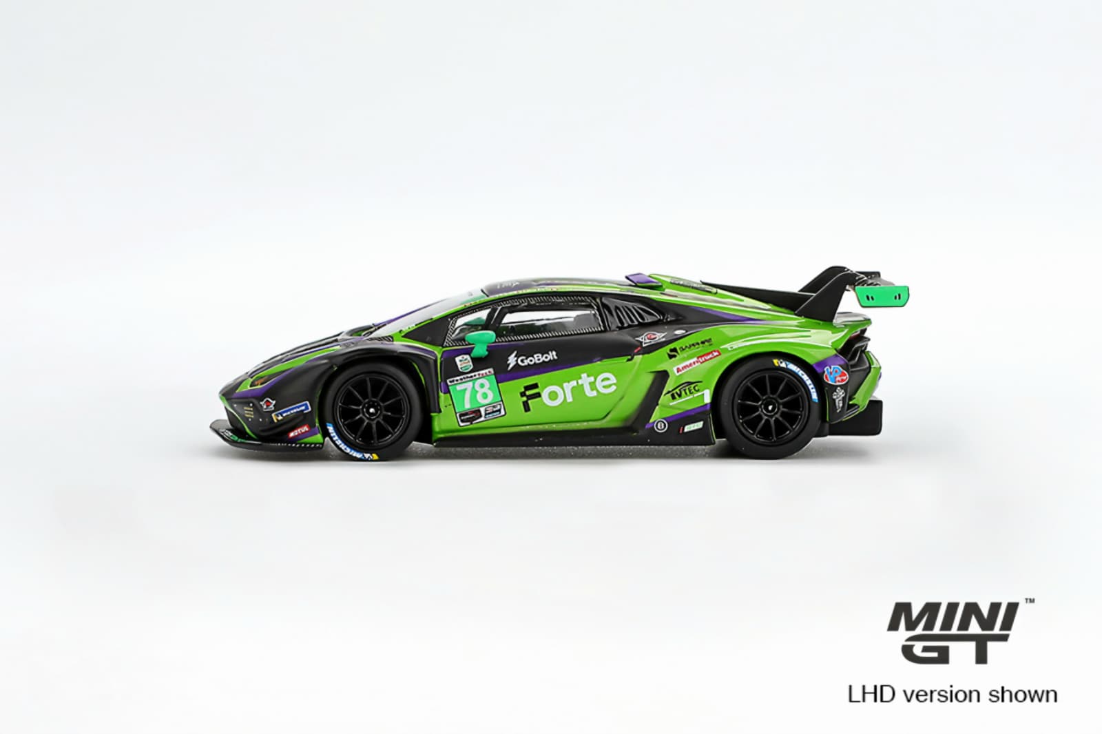 Macheta Lamborghini Huracán GT3 EVO2 #78 Forte Racing – 2024 IMSA Daytona 24 H 1:64 Mini GT MGT01062 2 Macheta Lamborghini Huracán GT3 EVO2 #78 Forte Racing – 2024 IMSA Daytona 24 H 1:64 Mini GT MGT01062 - imagine 2