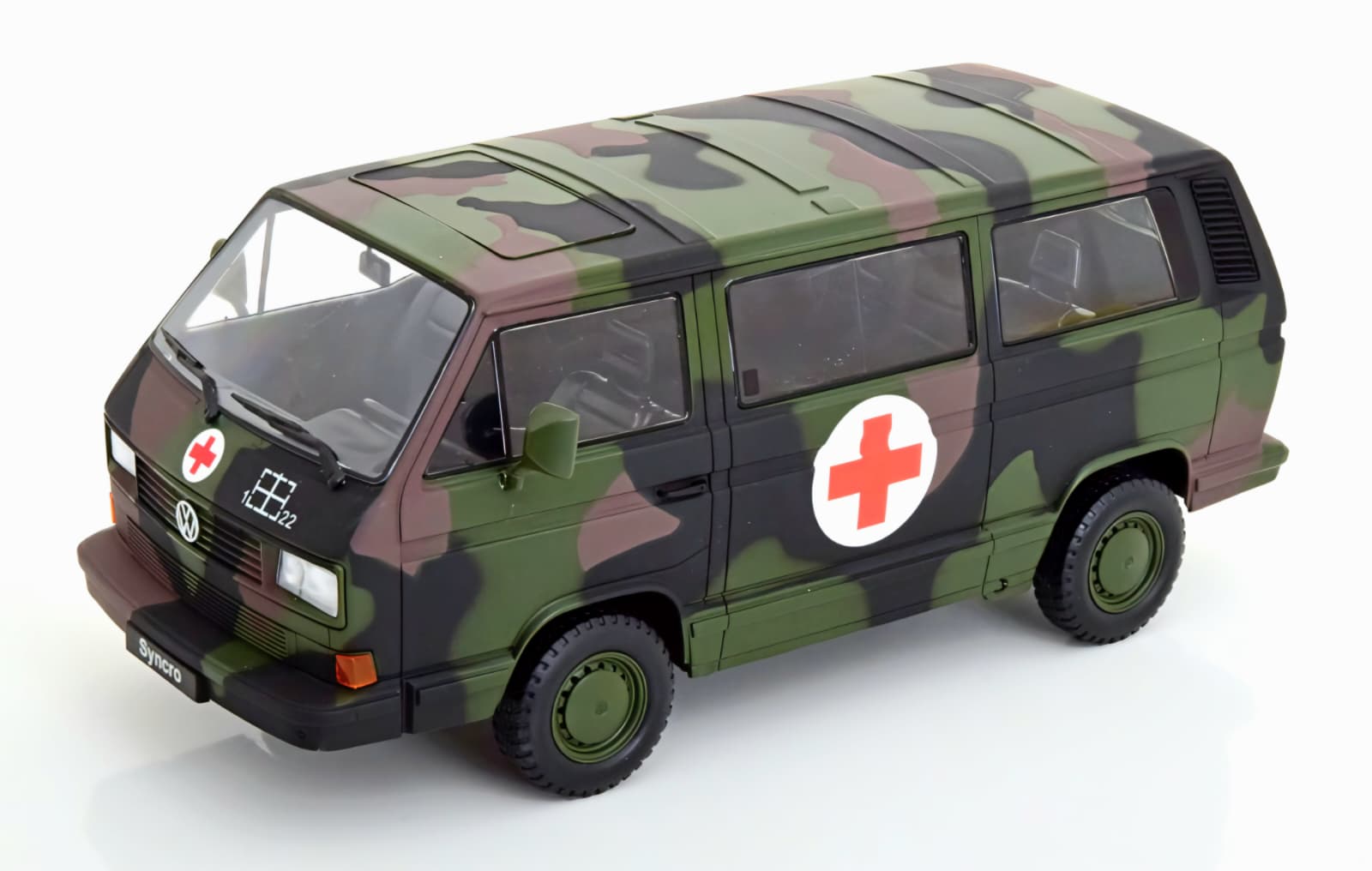 Macheta Volkswagen T3 Ambulanță de Armată 1:18 KK Scale 1 Volkswagen T3 Ambulanță de Armată 0