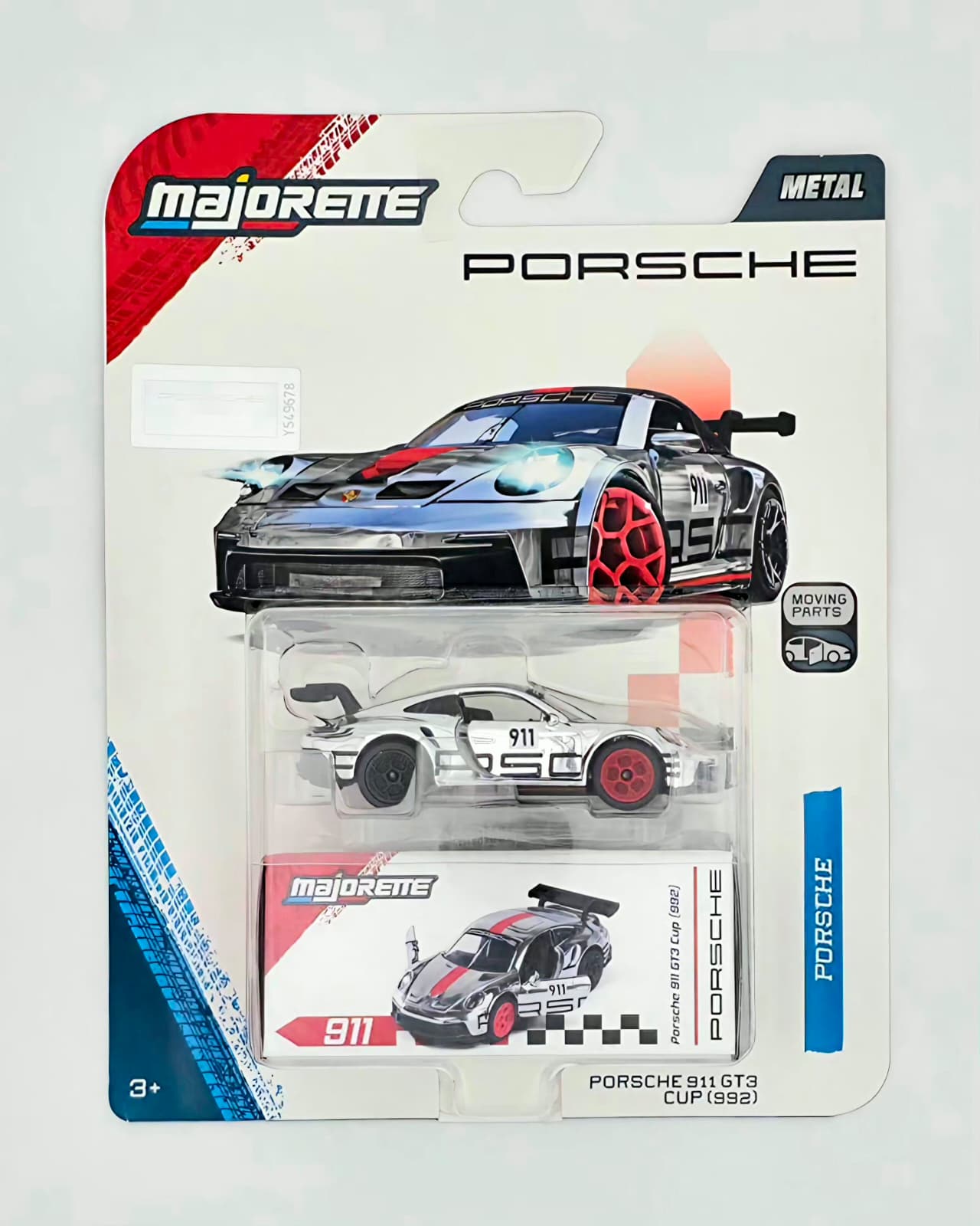 Macheta Porsche 911 GT3 Cup la scara 1:64 Majorette Deluxe Edition Moving Parts 1 Porsche 911 GT3 Cup