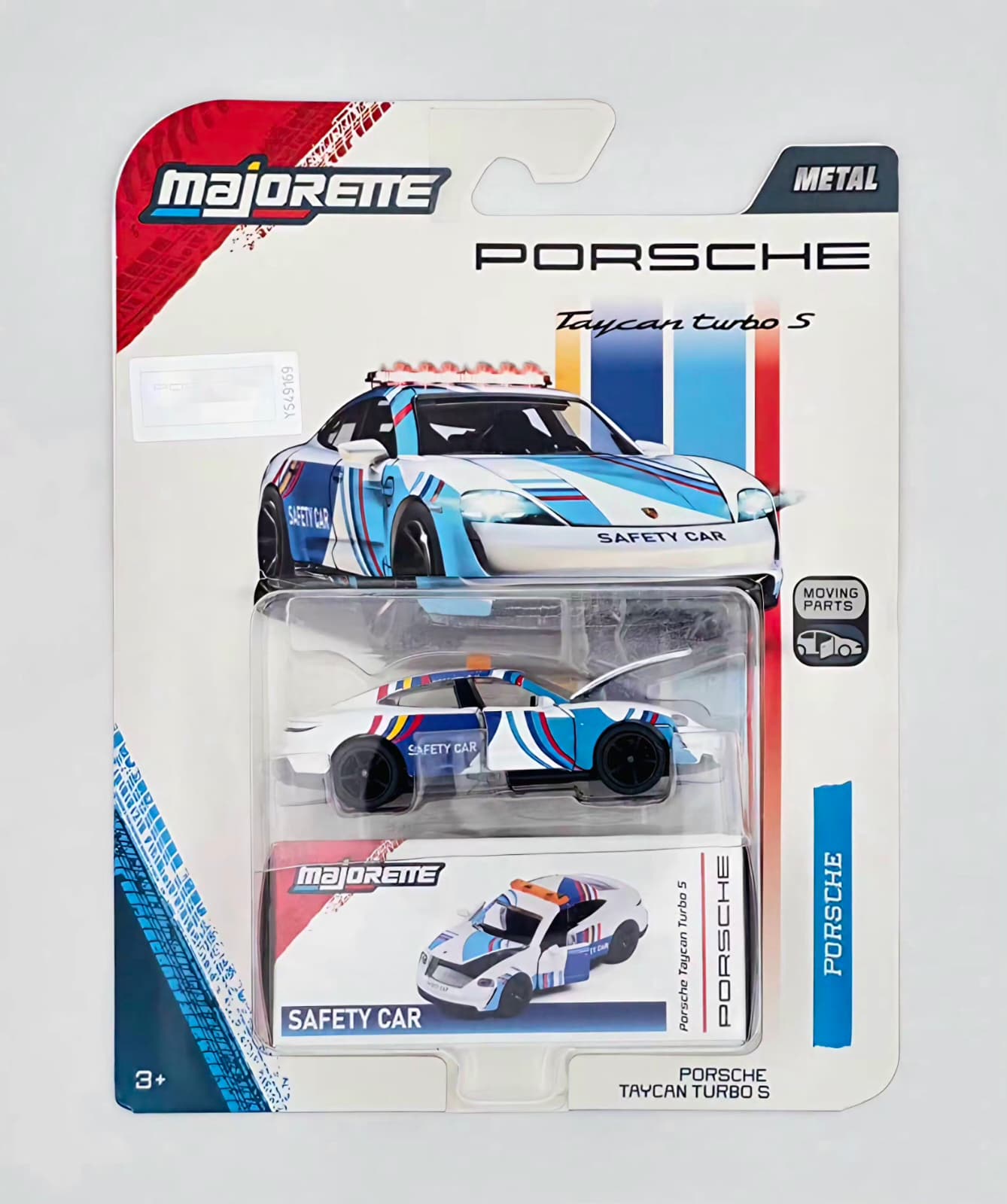 Macheta Porsche Taycan Safety Car 1:64 Majorette Deluxe Edition Moving Parts 1 Porsche Taycan Safety Car