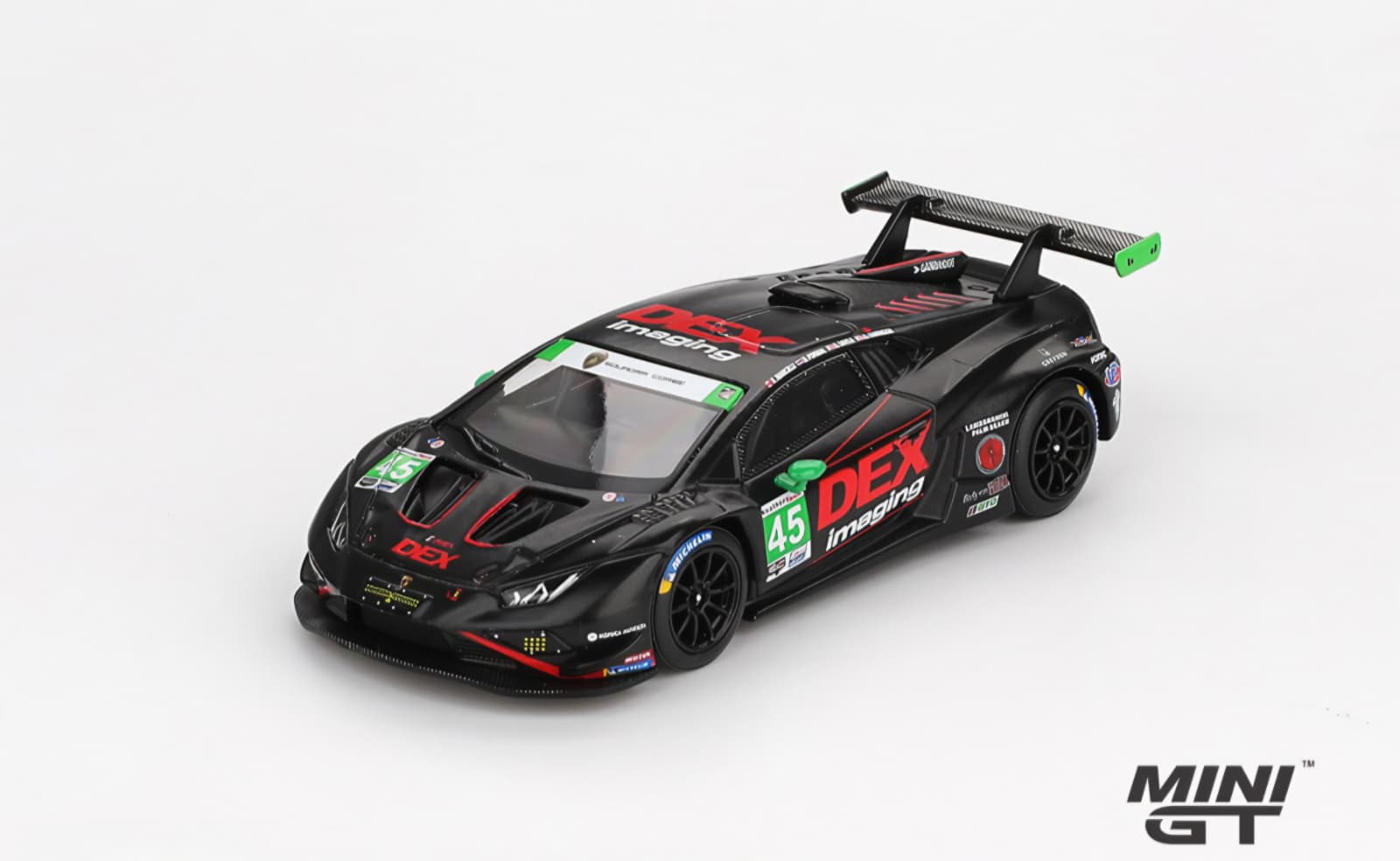 Macheta Lamborghini Huracán GT3 EVO2 #45 DEX Imaging 1:64 Mini GT (MGT01129) 3 Macheta Lamborghini Huracán GT3 EVO2 #45 DEX Imaging 1:64 Mini GT (MGT01129) - imagine 3