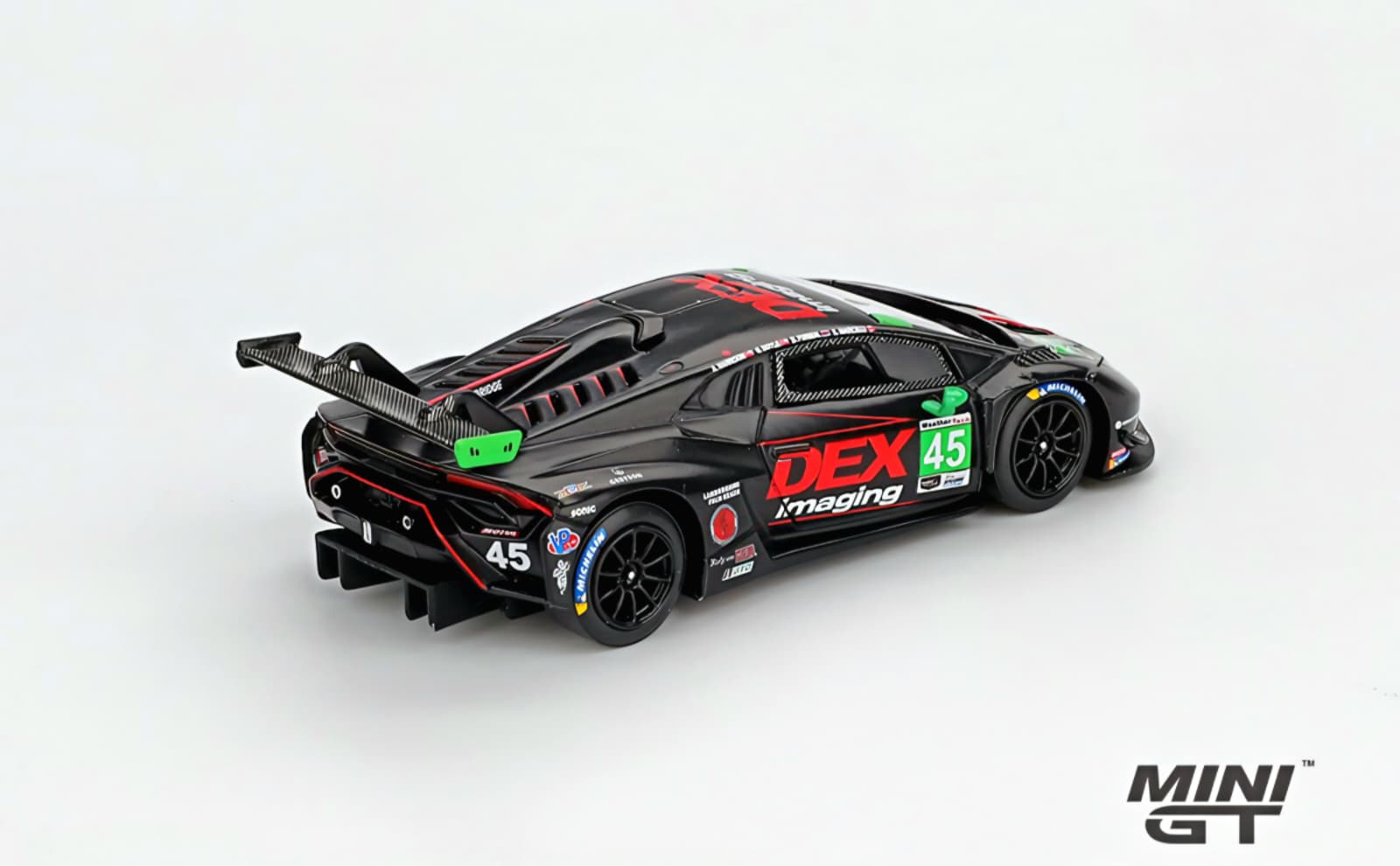 Macheta Lamborghini Huracán GT3 EVO2 #45 DEX Imaging 1:64 Mini GT (MGT01129) 4 Macheta Lamborghini Huracán GT3 EVO2 #45 DEX Imaging 1:64 Mini GT (MGT01129) - imagine 4