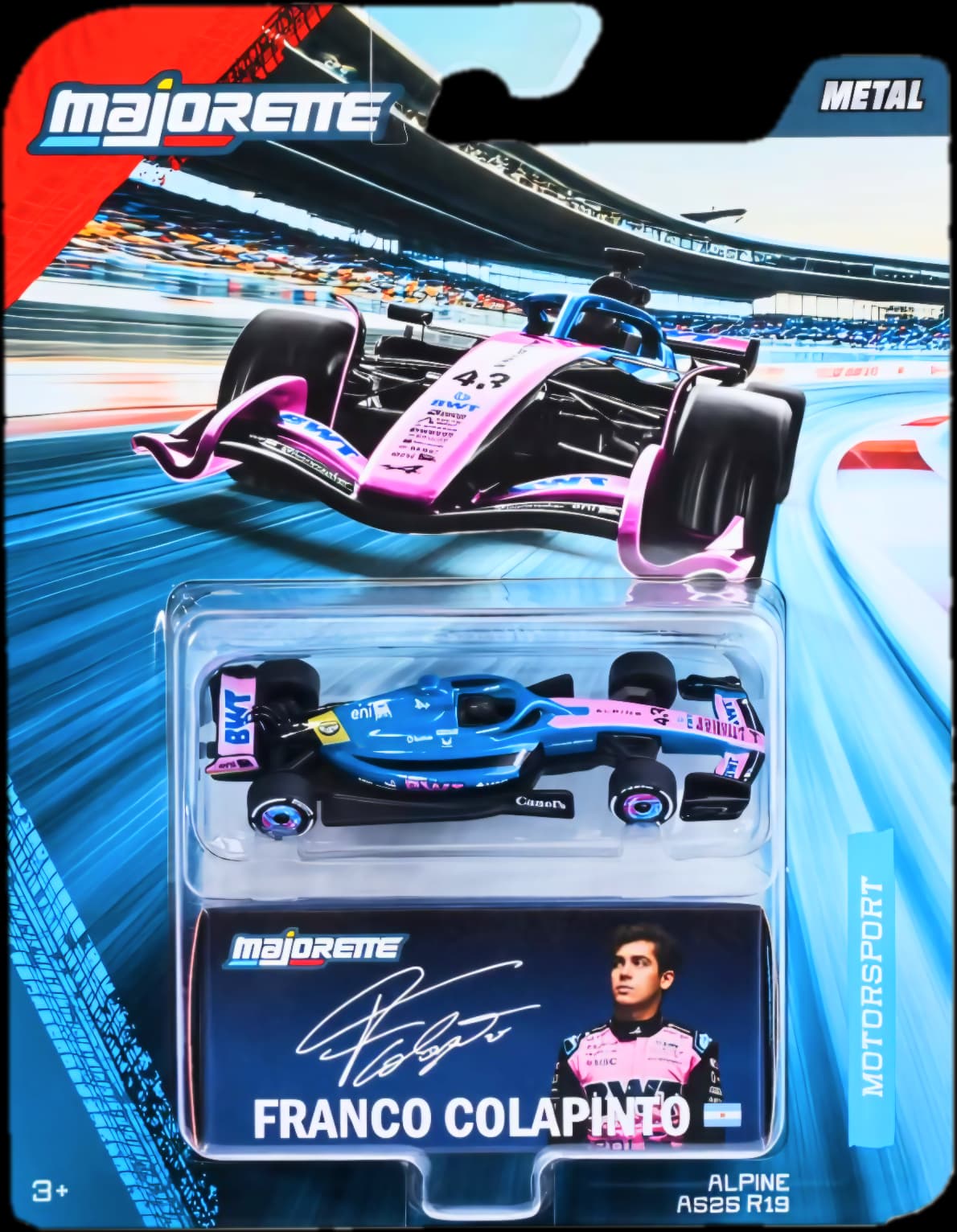 Macheta F1 Alpine A525 R08 1:64 Majorette Deluxe Cars 1 F1 Alpine A525 R19