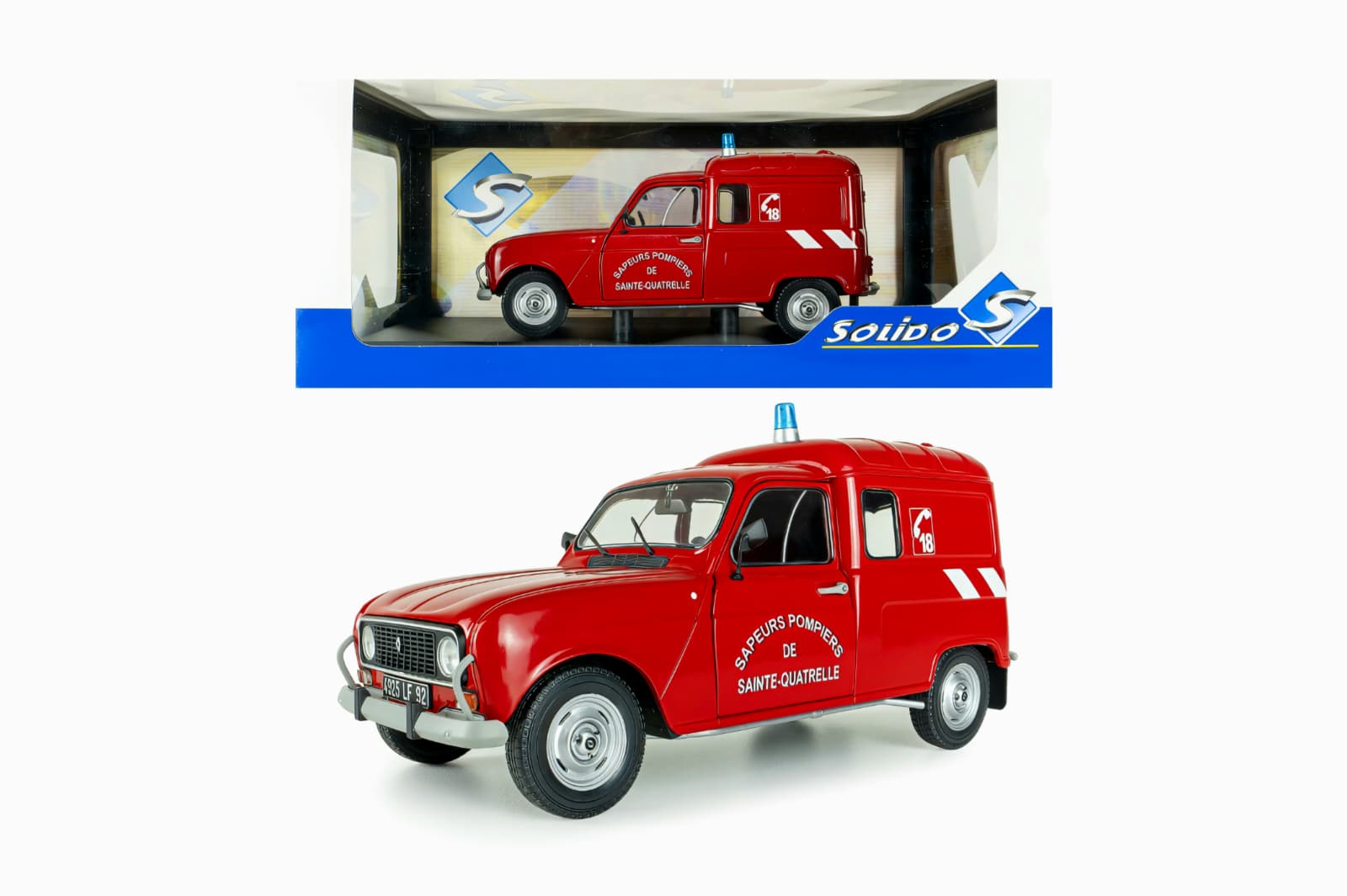 Macheta Renault 4L F4 Pompieri 1:18 Solido 6 Macheta Renault 4L F4 Pompieri 1:18 Solido - imagine 6