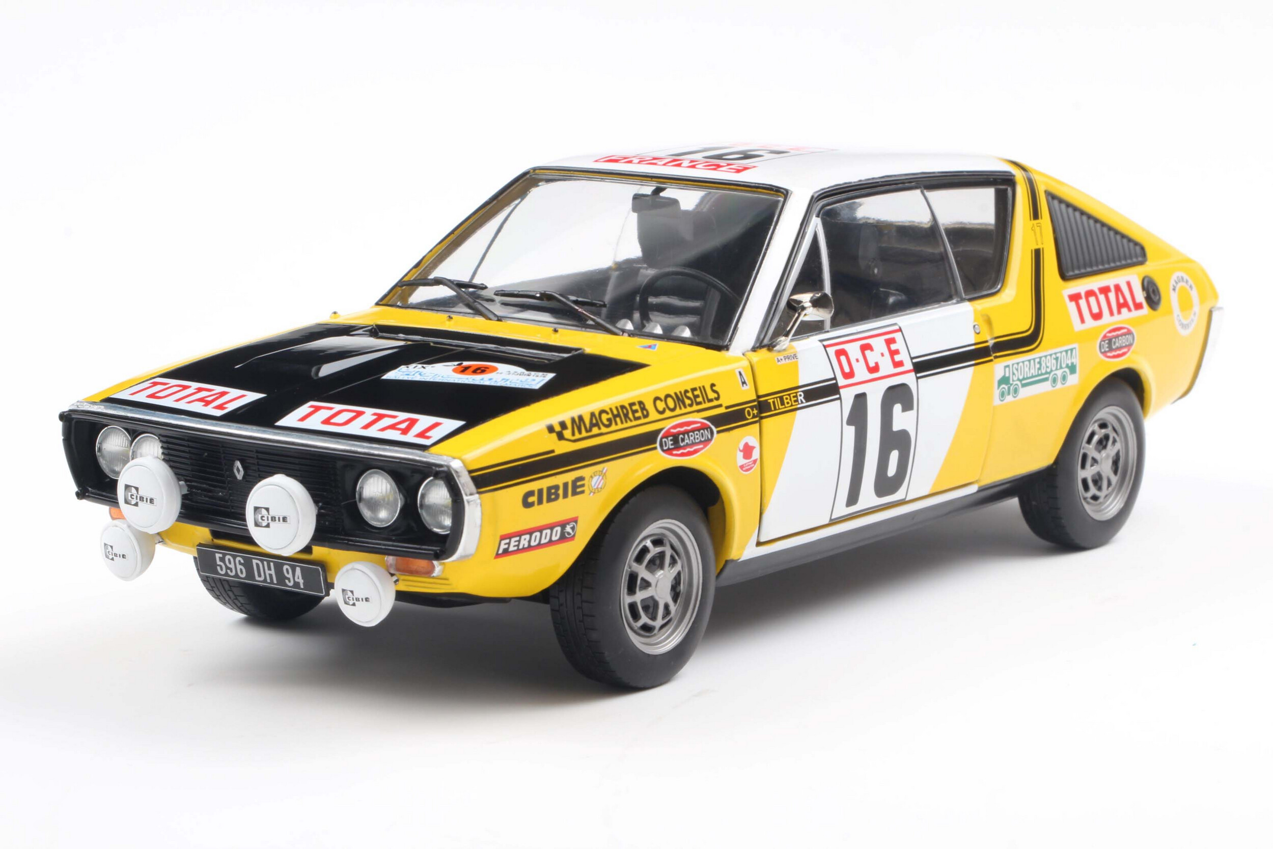 Macheta Renault 17 Ph.1 N.16 Rally du Maroc 1976 1:18 Solido 1 1-18-renault-17-ph1-yellow-23-prive-tilbert-rallye-du-maroc-1976-01